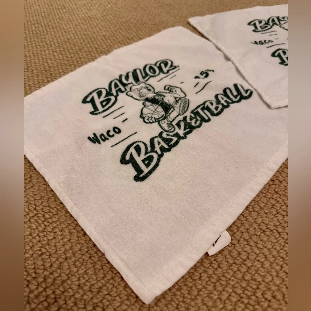 baylor basketball white printed towels - HIT!